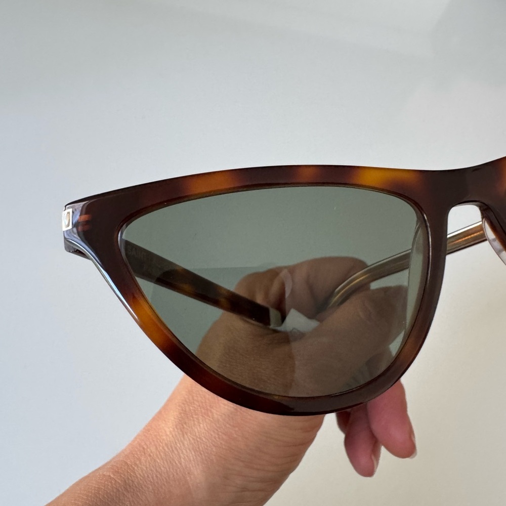 Saint Laurent SL550 SLIM 002 Cat Eye Havana Tortoiseshell 56-16-145 Sunglasses - Picture 13 of 16